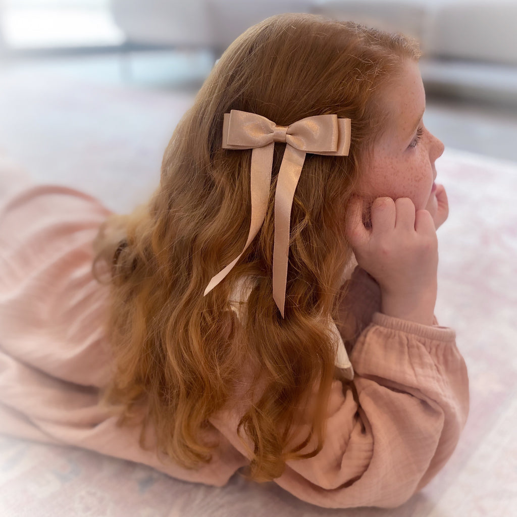 Petite Bow Flower Hair Clip