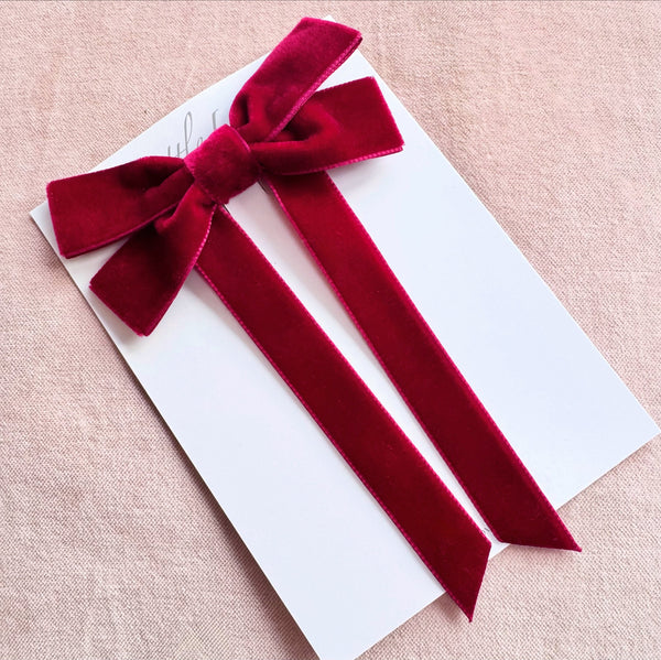 Red Childrens Hair Bows