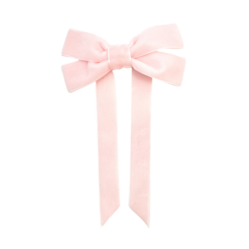 Children’s pale pink velvet hair bow, little love fable velvet hair bow, child’s pale pink hair bow, velvet hair bow for child, pale pink hair bow velvet. Children’s hair bow in pink velvet 