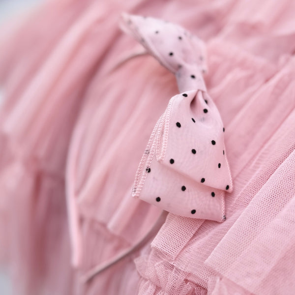 Polka Dot Pink Bow Alice Band