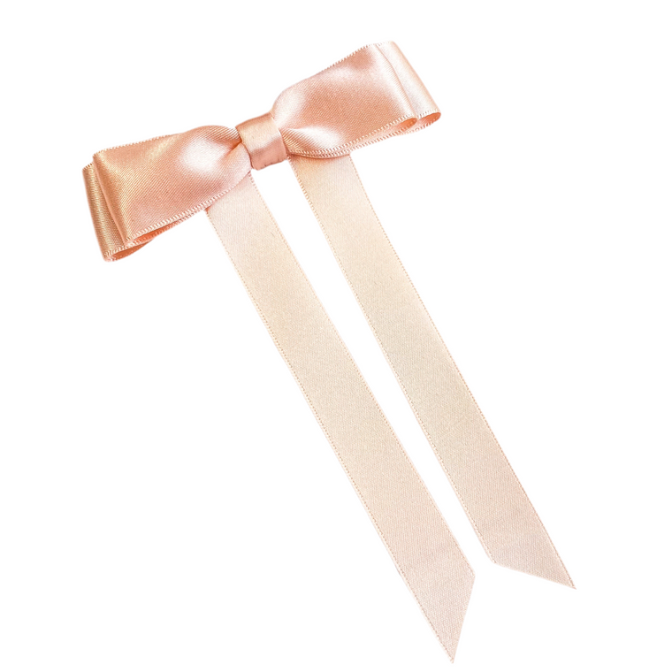 FLEUR Petite Satin Bow / PEACH BLUSH
