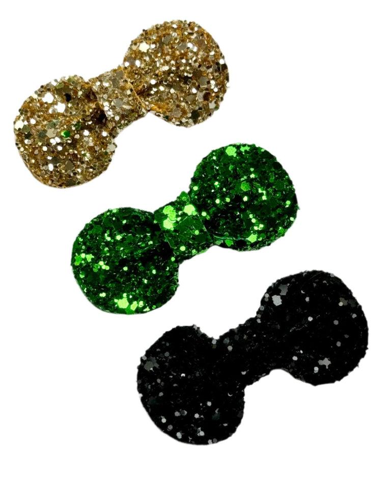Mini Glitter Bow Clips / WICKED ELPHABA