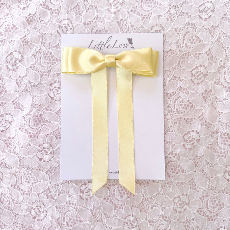 FLEUR Petite Satin Bow / BUTTER YELLOW