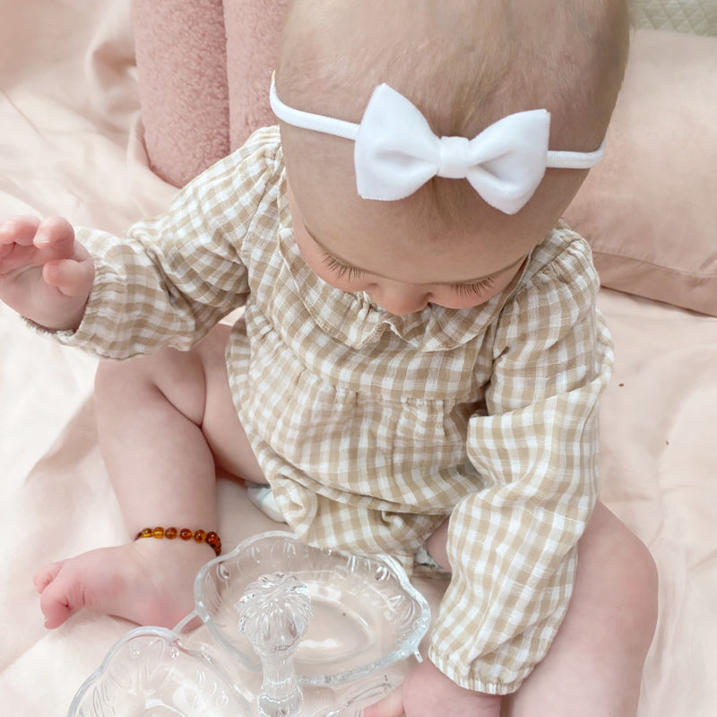 Velvet Bow Baby Headband/ Pastels