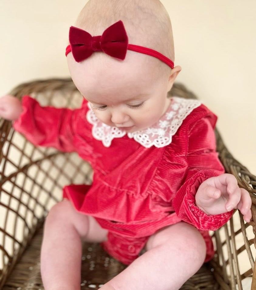 Velvet sales bows baby