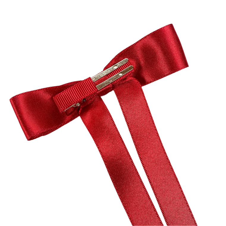 FLEUR Petite Satin Bow / SCARLET RED