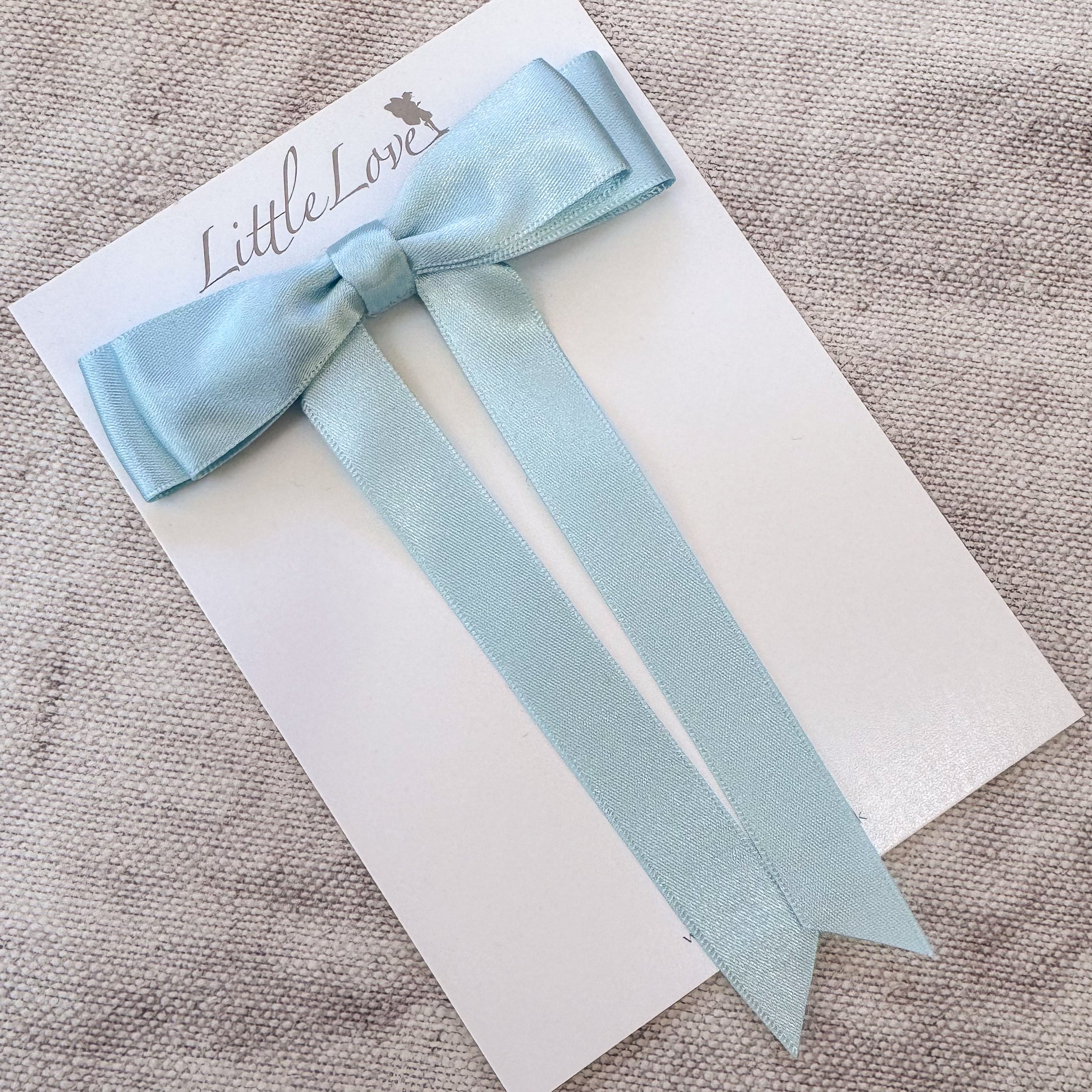 FLEUR Petite Satin Bow / SKY BLUE