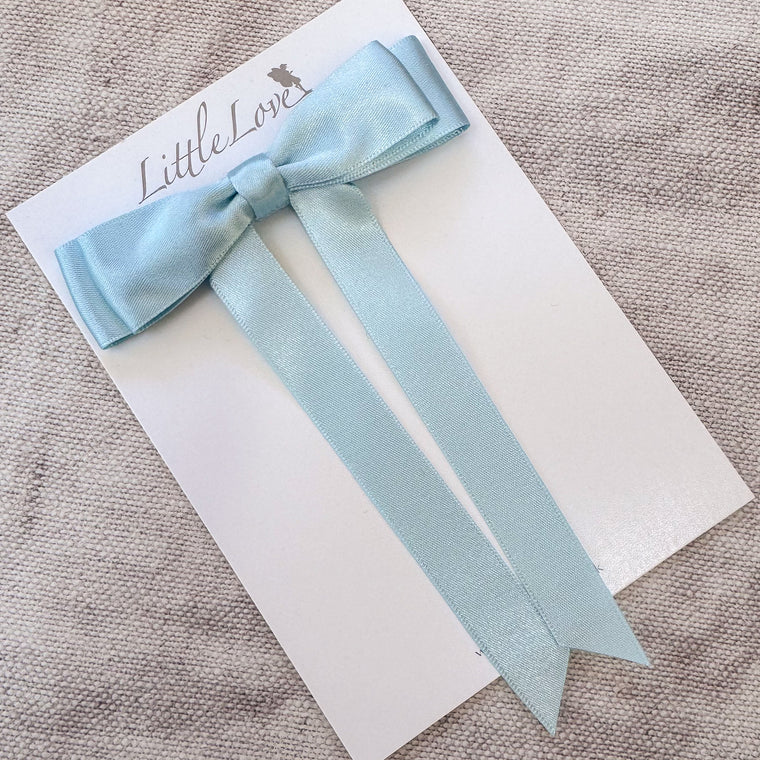 FLEUR Petite Satin Bow / SKY BLUE