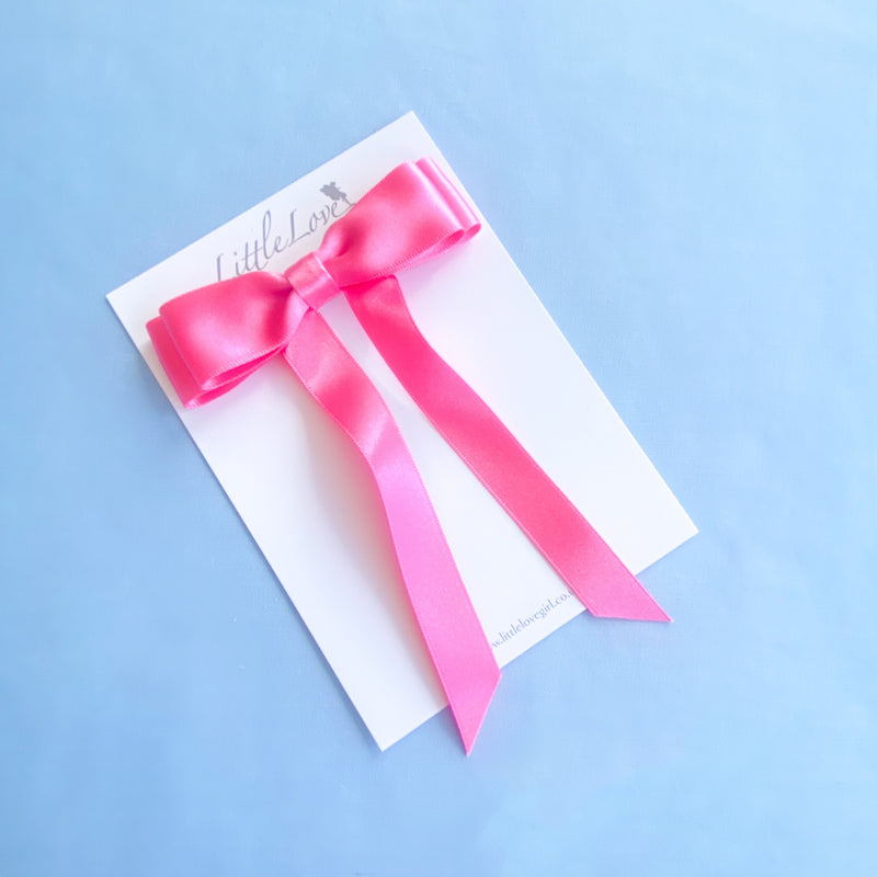 Barbie Pink Satin Bow Hair Bow Barrette, oversize pink satin hair bow, Pink satin hair bow, pink satin hair bow uk, barbie bow for hair, bright pink hair bow, barbie hair bow for little girls, barbie bow, candy pink hair bow, organza hair bow for little girls, bright pink hair bow, barbiemovie, barbiecore