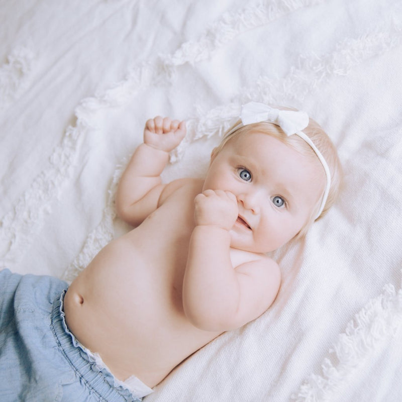 Swiss Dot Cotton Baby Bow