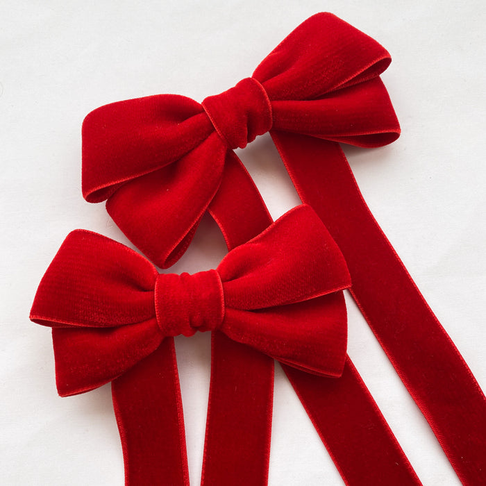 Little Love 'Ever After' velvet bow hair clip in true red, red velvet hairbow for christmas, red velvet hairbow, red velvet bow barrette, bow barrette, Christmas Hair bows, girls hair accessories uk, red Christmas hair bow, red velvet bow hair clip, Large Red Velvet Hair Bow, Girls Red Hair bow in velvet, little girls in red hair bows, vintage hair bows