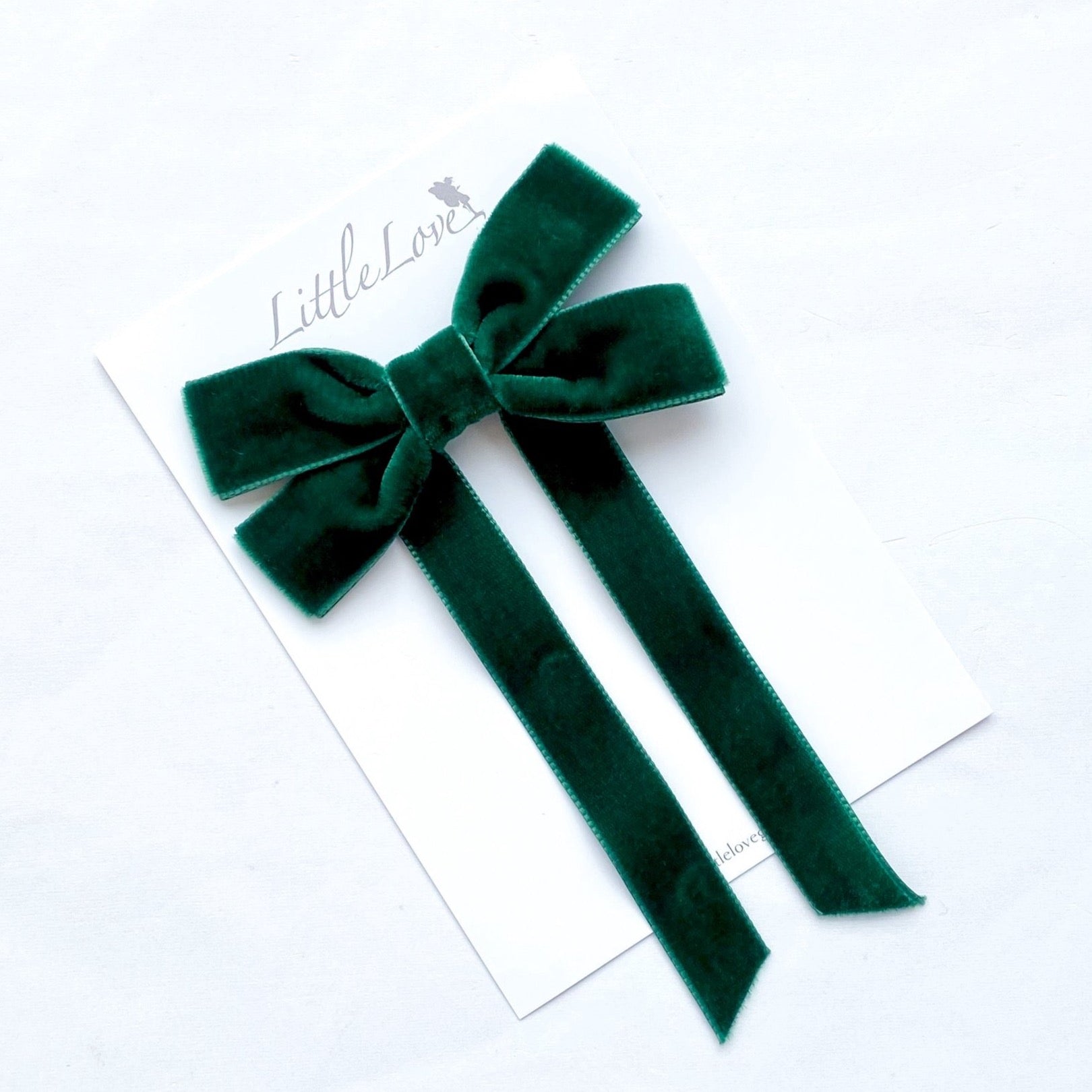 Fable Petite Velvet Bow/ EMERALD