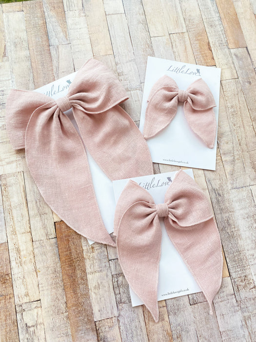 Prairie Bow Linen / POWDER