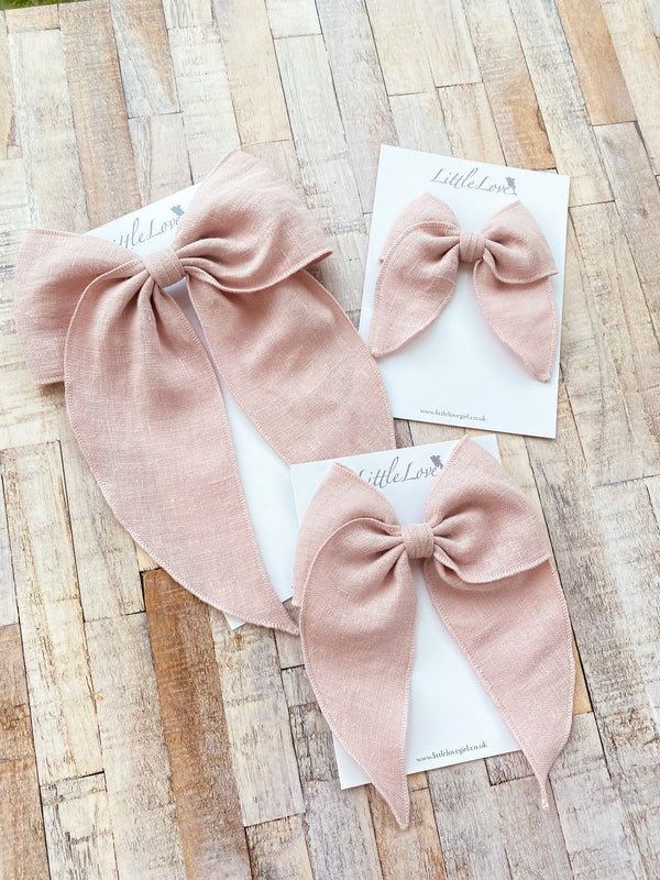 Prairie Bow Linen / POWDER