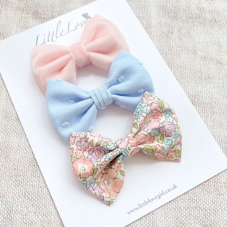 LITTLE Bow Clip Set/ Michelle