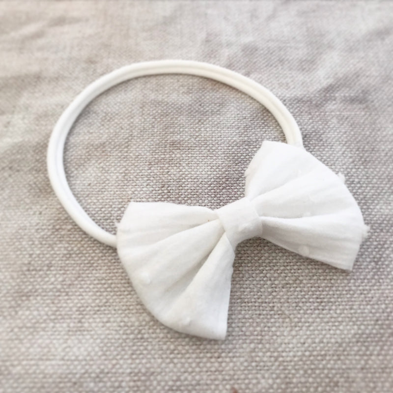 Little Love white cotton bow headband, white baby bow headband, christening headband, baptism baby headband in white, white baby headband, white bow hair clip, cotton spot hair clips, white hair bows, cotton bow headband,white cotton bow headband, white cotton hair bow, white baby hairbows, white baby bow headband, white cotton baby bow, swiss dot bow