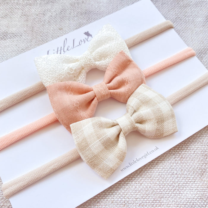 Cotton Baby Bow Headband Set / KANSAS