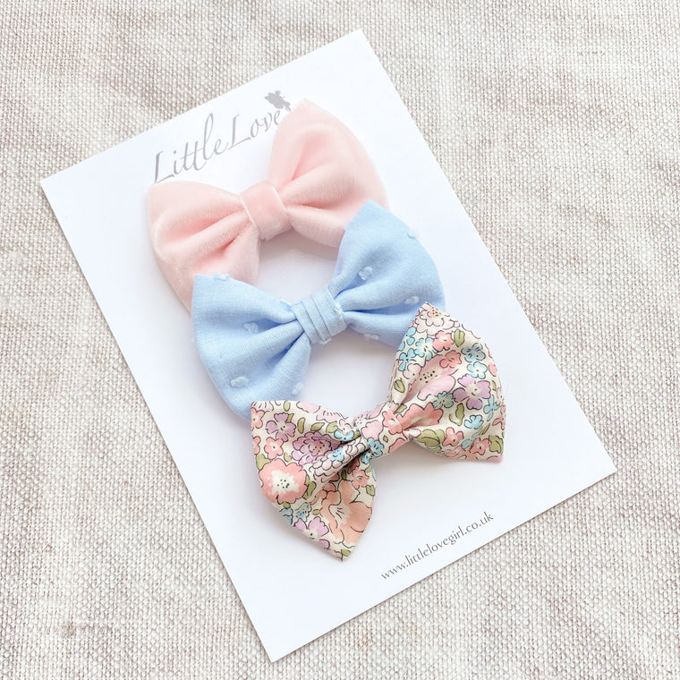 LITTLE Bow Clip Set/ Michelle
