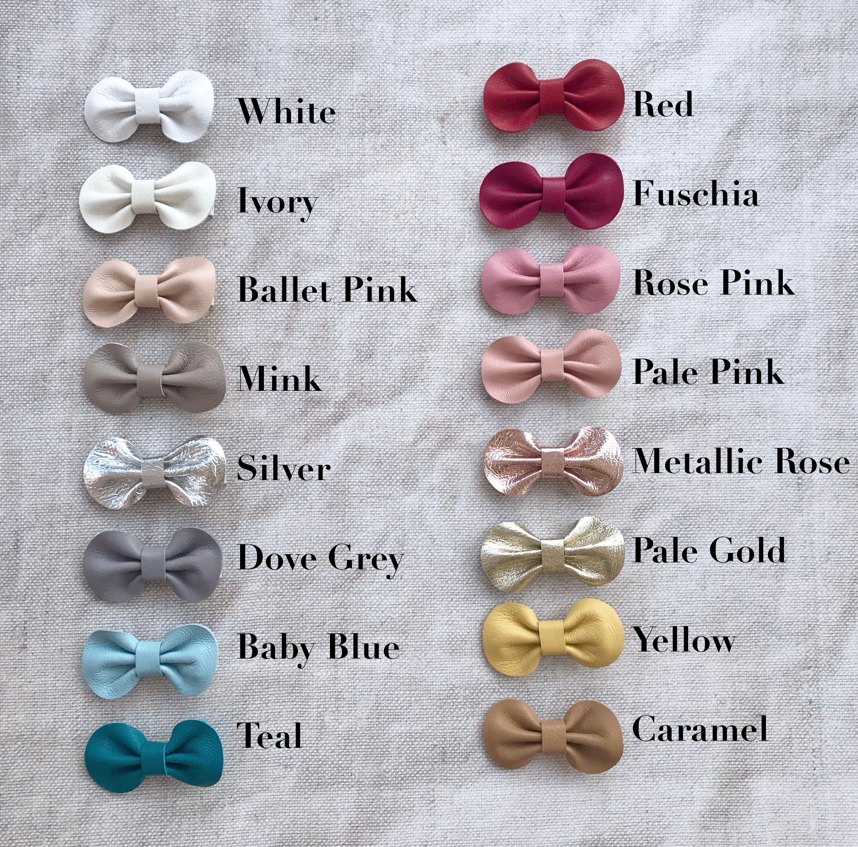 Mini Bow Hair Clip Set / Custom Colours