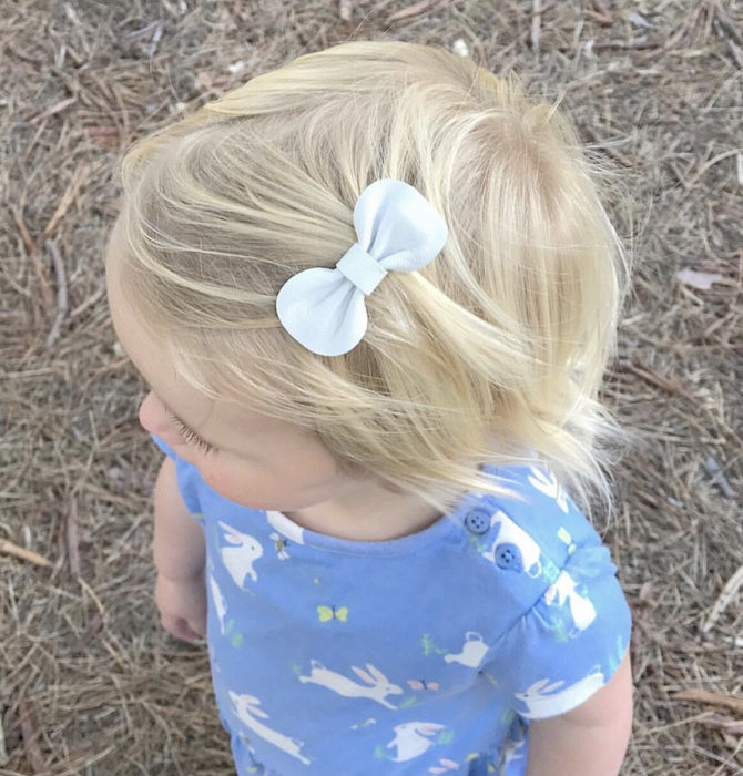 Discover our Baby or Toddler rainbow set of leather bow hair clips, in pretty pastels colours, Baby Hair Accessories, Baby Hair Clips, Toddler Hair Bows, Leather Bows, rainbow hair clips, rianbow hair bows, rainbow hair accessories, childrens hair bows uk, rainbow hair clip gift, send a rainbow, rainbow gifts for girls