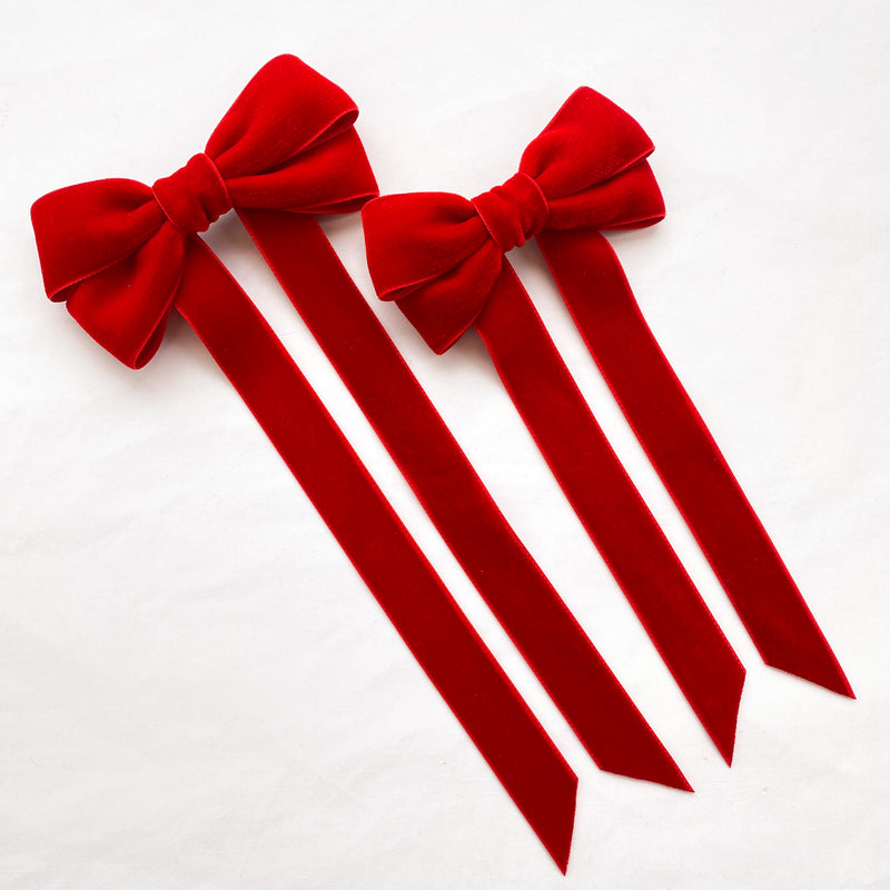 Little Love 'Ever After' velvet bow hair clip in true red, red velvet hairbow for christmas, red velvet hairbow, red velvet bow barrette, bow barrette, Christmas Hair bows, girls hair accessories uk, red Christmas hair bow, red velvet bow hair clip, Large Red Velvet Hair Bow, Girls Red Hair bow in velvet,