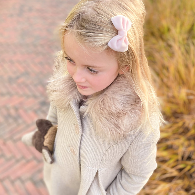 Little Velvet Bow Clip / PASTELS