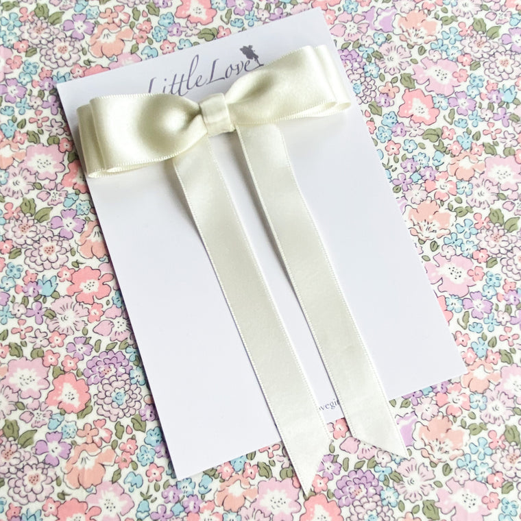 FLEUR Petite Satin Bow / IVORY