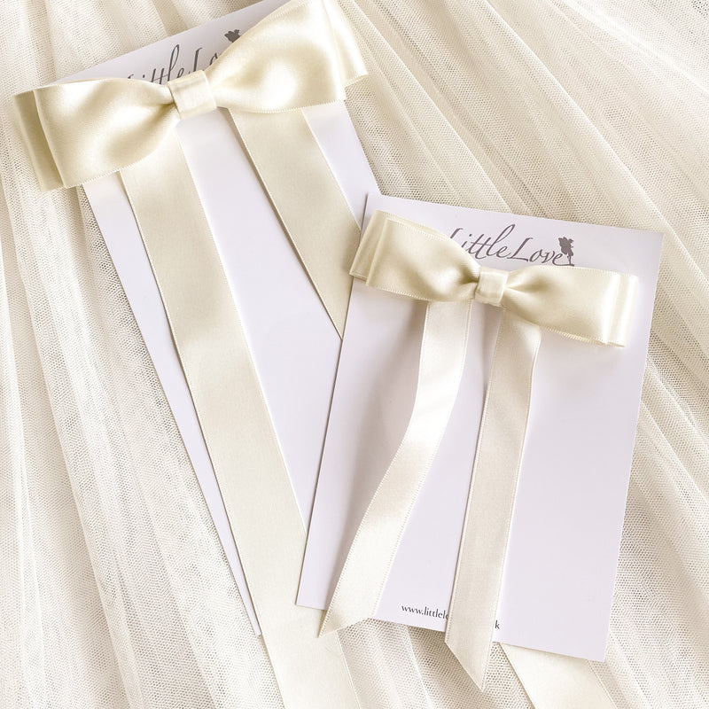 FLEUR Petite Satin Bow / IVORY