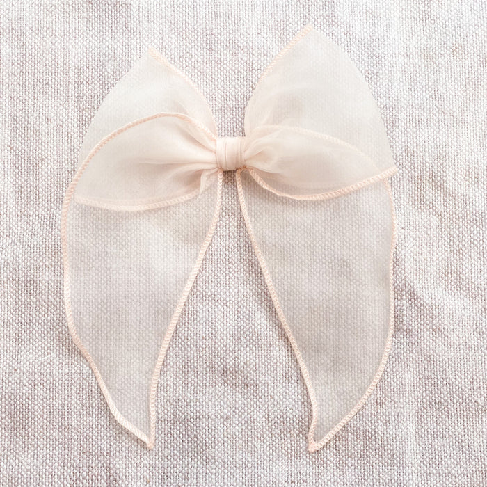 Silk Organza Bow Classic/ Blush