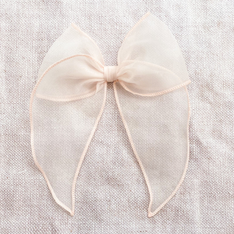 Silk Organza Bow Classic/ Blush