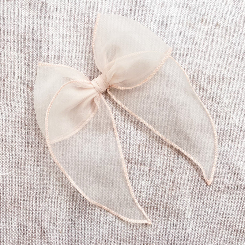 Silk Organza Bow Classic/ Blush