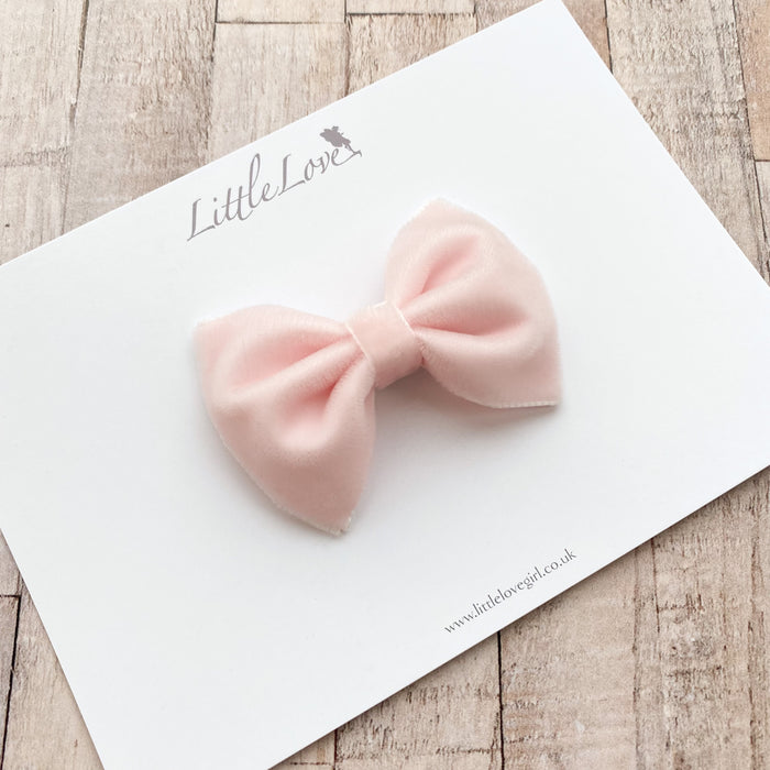 Little Velvet Bow Clip / PASTELS