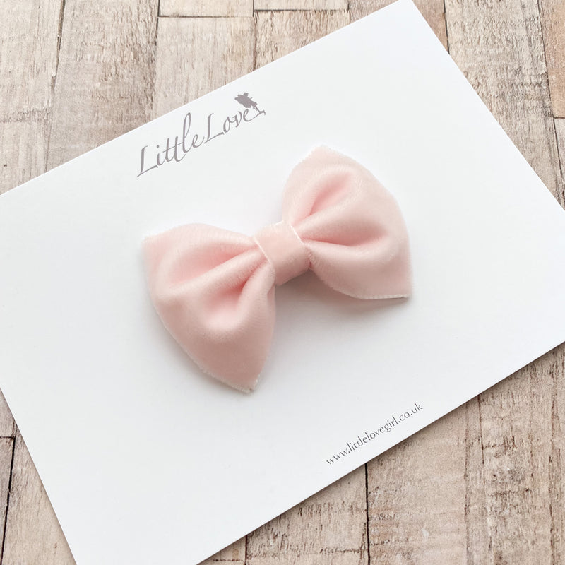 Little Velvet Bow Clip / PASTELS
