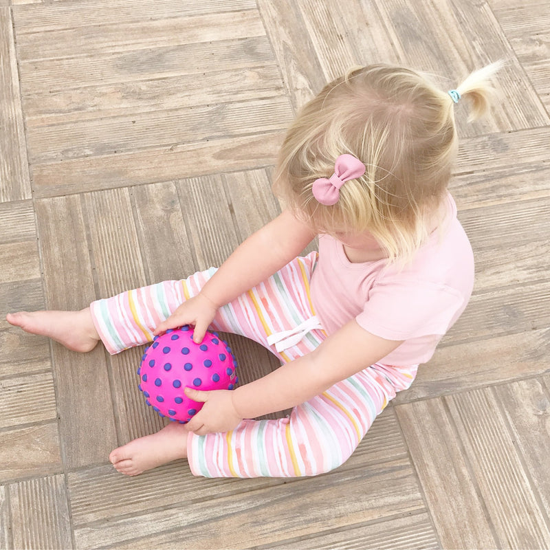RAINBOW Set of Mini Leather Bow Clips