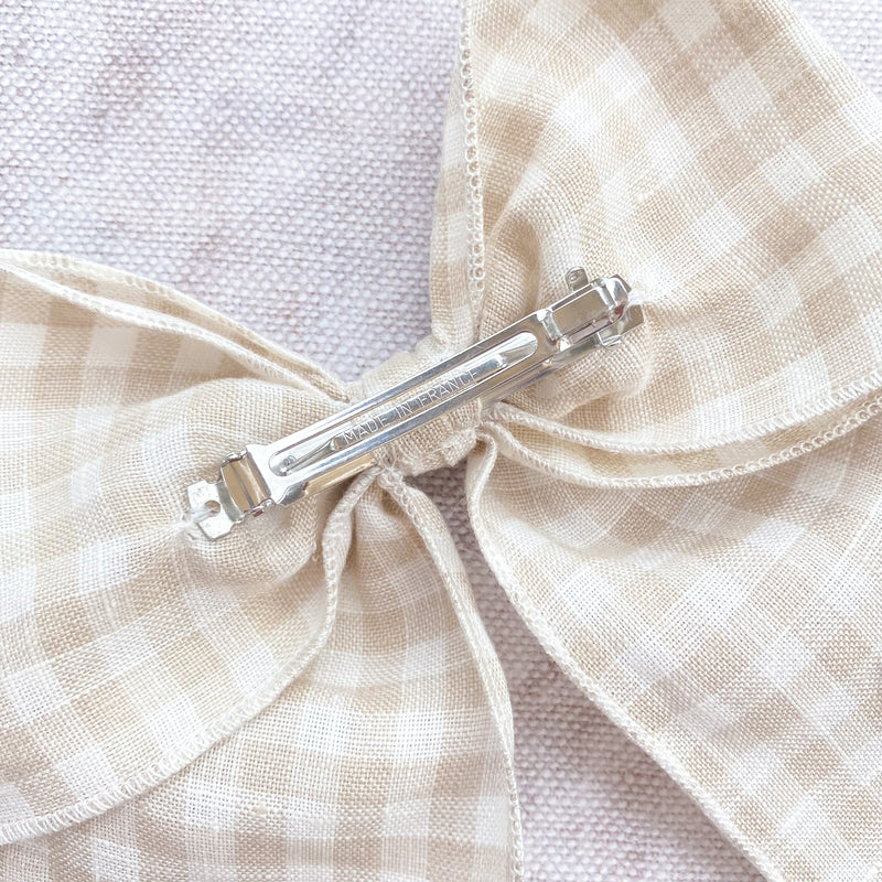 Prairie Bow Linen MAXI / Gingham Natural