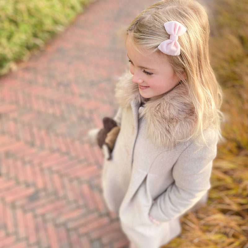 Little Velvet Bow Clip / PASTELS