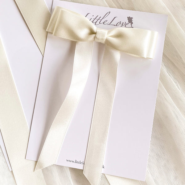 FLEUR Petite Satin Bow / IVORY