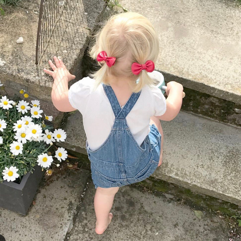 Mini Bow Hair Clip Set / Custom Colours