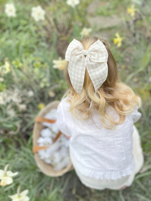 Prairie Bow Linen / Gingham Natural
